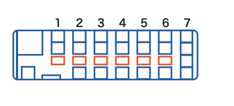 マイクロバスの席配置図